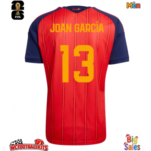 Spain Joan Garcia #13 Replica Home Stadium Shirt World Cup 2026 Short Sleeve
